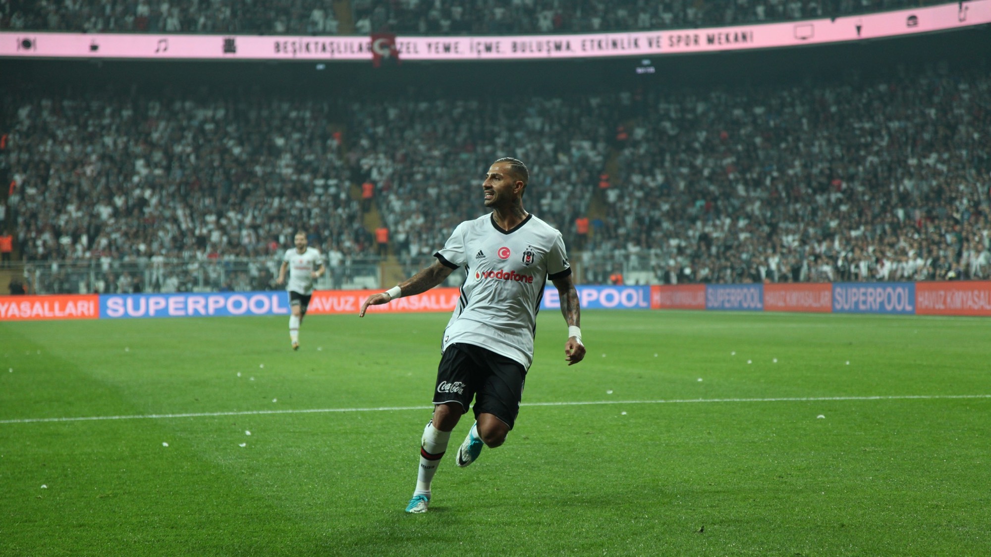 Footballer photographed during a match